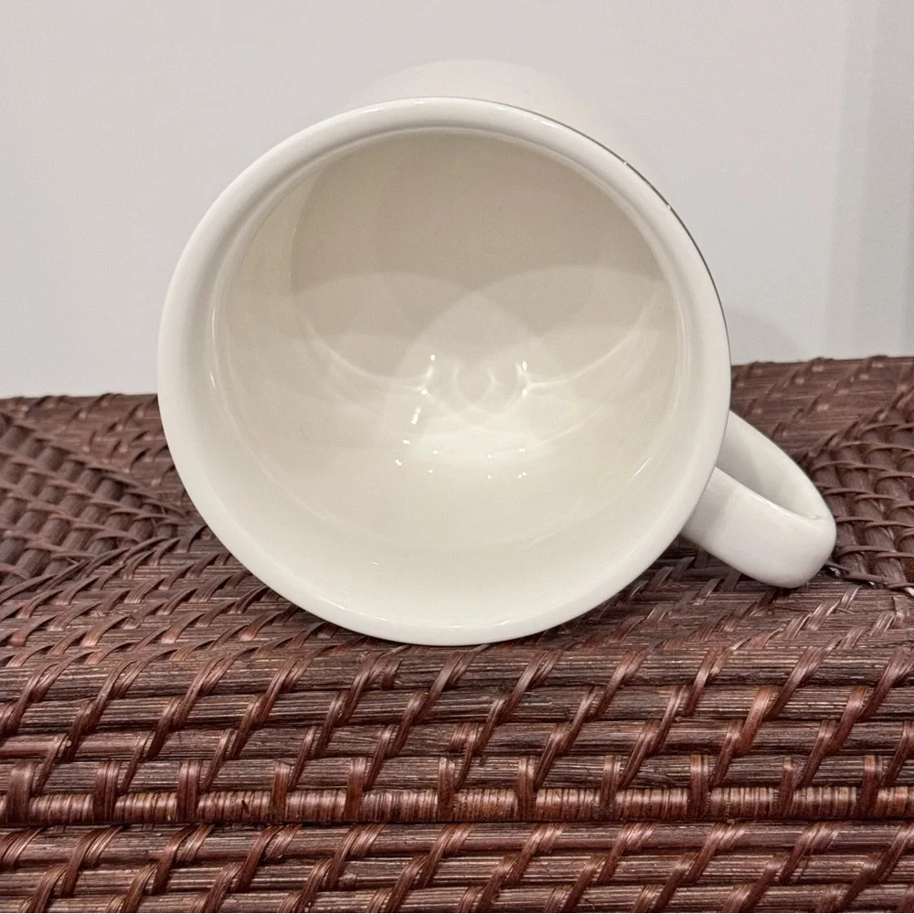 Pottery Barn Plaid Alphabet Stoneware Mug Letter B Initial Personalized 16oz
